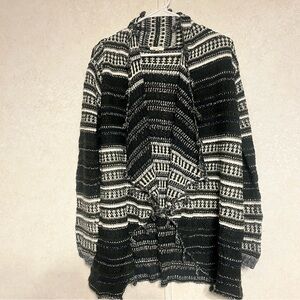 Mystree Monochrome Striped Cardigan